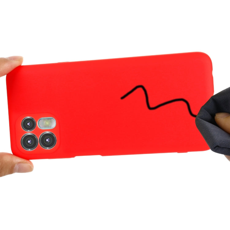 For Motorola Moto Edge 20 Lite / Edge 20 Fusion Pure Color Liquid Silicone Shockproof Full Coverage Phone Case