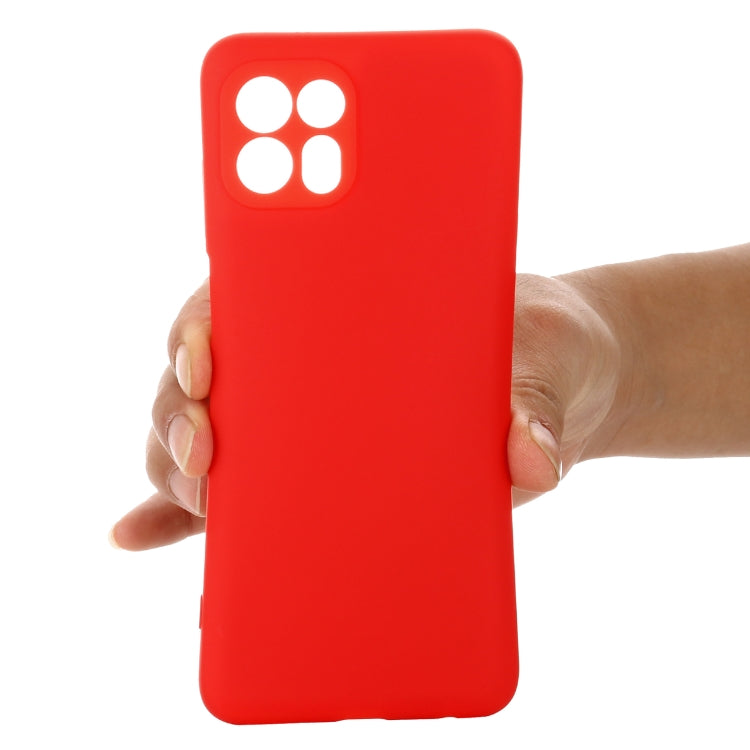 For Motorola Moto Edge 20 Lite / Edge 20 Fusion Pure Color Liquid Silicone Shockproof Full Coverage Phone Case