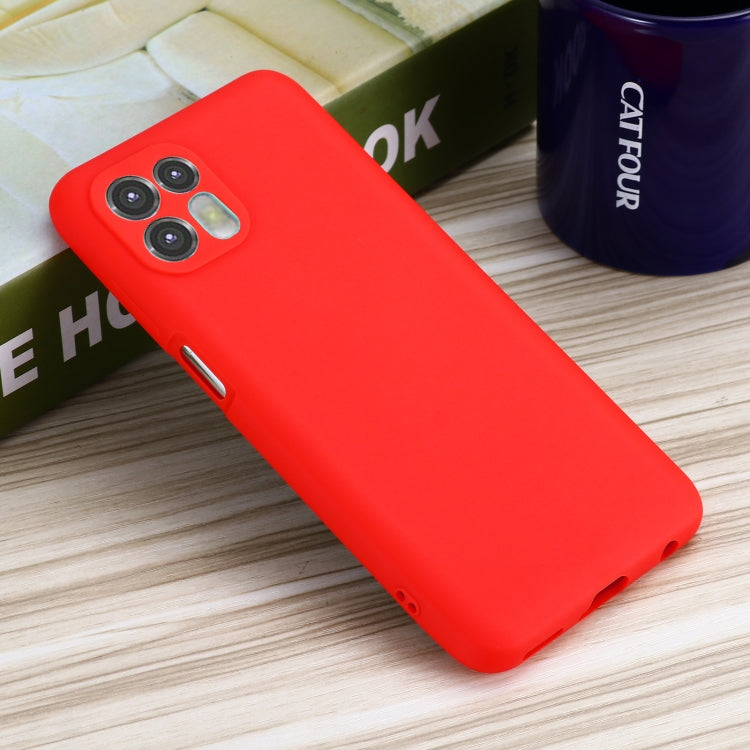 For Motorola Moto Edge 20 Lite / Edge 20 Fusion Pure Color Liquid Silicone Shockproof Full Coverage Phone Case