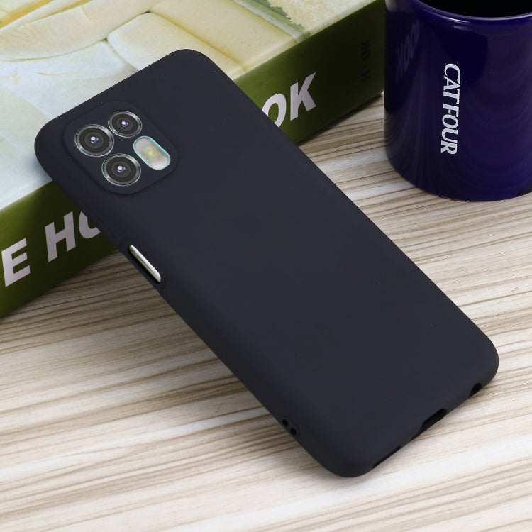For Motorola Moto Edge 20 Lite / Edge 20 Fusion Pure Color Liquid Silicone Shockproof Full Coverage Phone Case