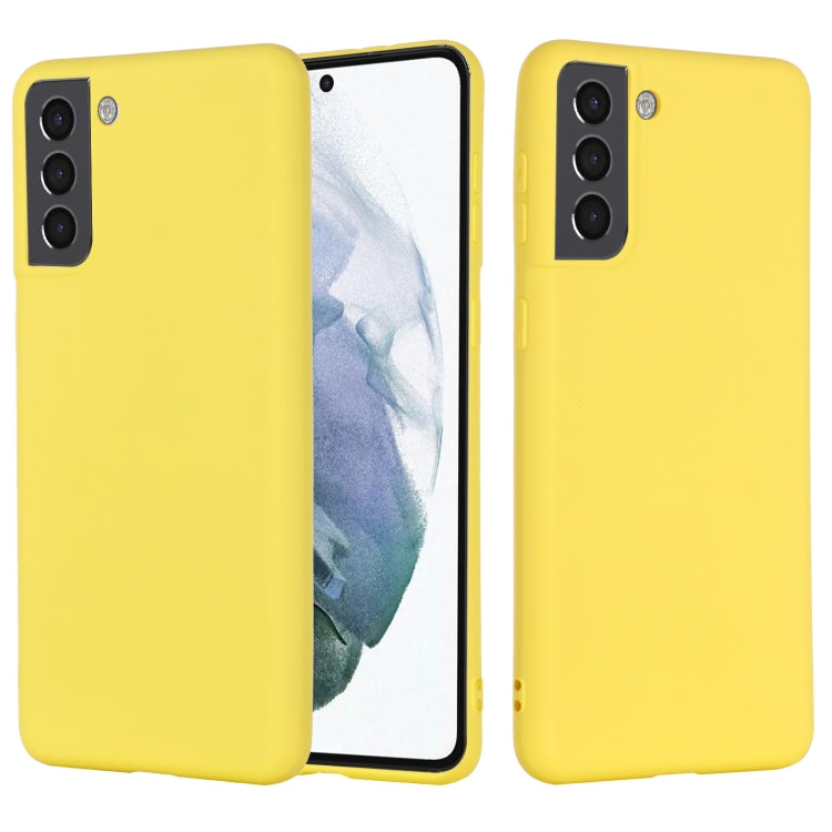 For Samsung Galaxy S22 5G Pure Color Liquid Silicone Shockproof Full Coverage Phone Case
