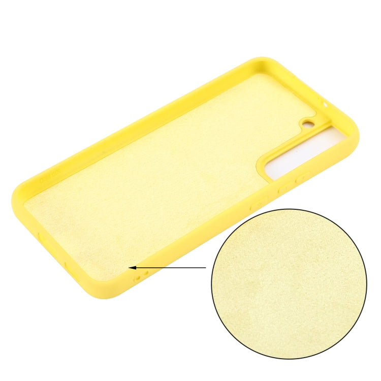 For Samsung Galaxy S22 5G Pure Color Liquid Silicone Shockproof Full Coverage Phone Case