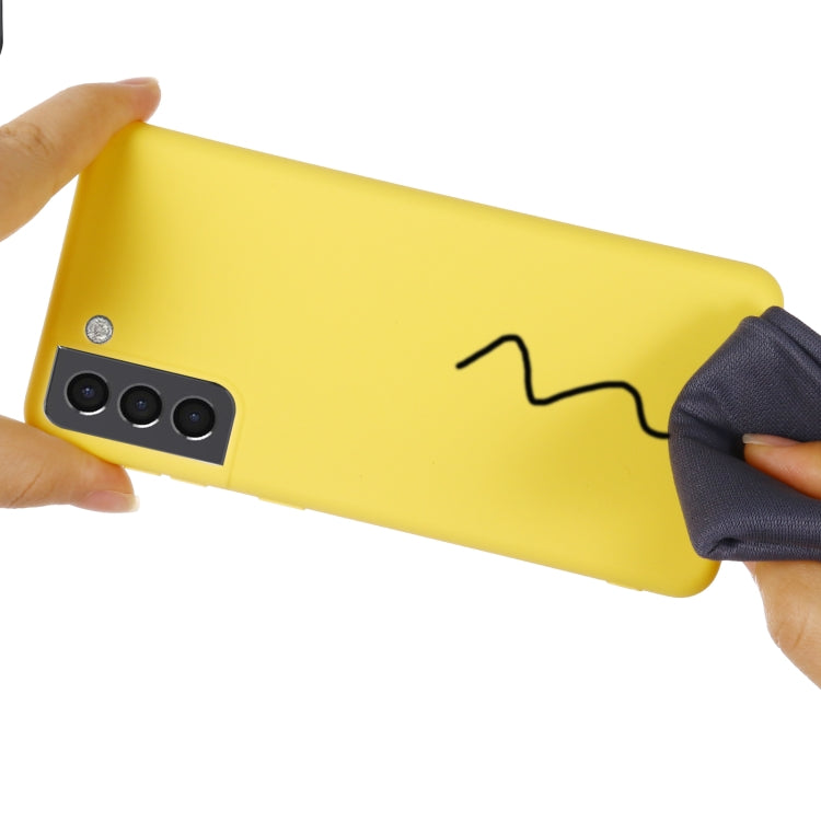For Samsung Galaxy S22 5G Pure Color Liquid Silicone Shockproof Full Coverage Phone Case
