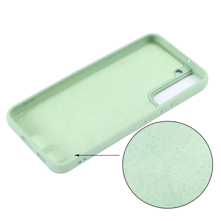 For Samsung Galaxy S22 5G Pure Color Liquid Silicone Shockproof Full Coverage Phone Case