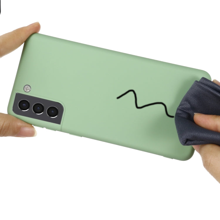 For Samsung Galaxy S22 5G Pure Color Liquid Silicone Shockproof Full Coverage Phone Case