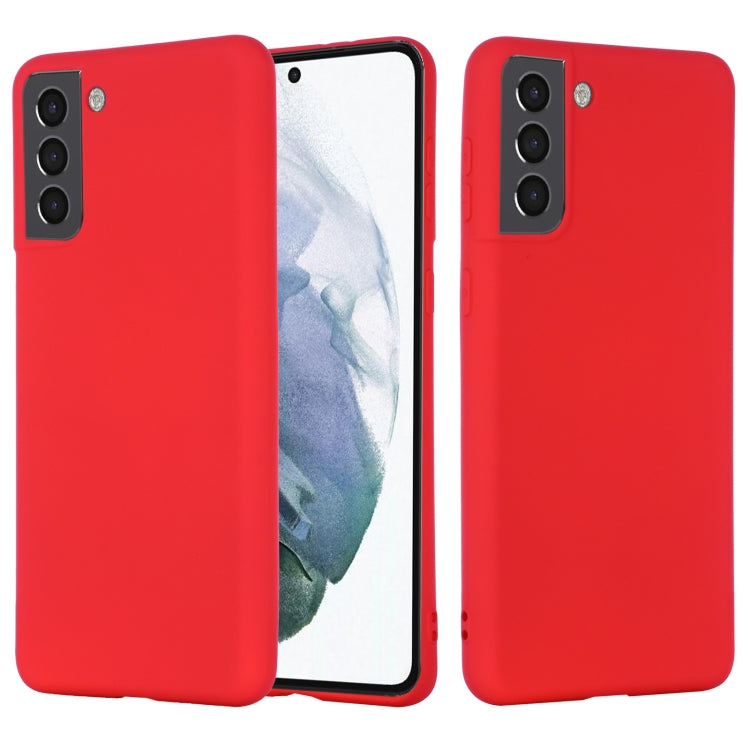 For Samsung Galaxy S22 5G Pure Color Liquid Silicone Shockproof Full Coverage Phone Case