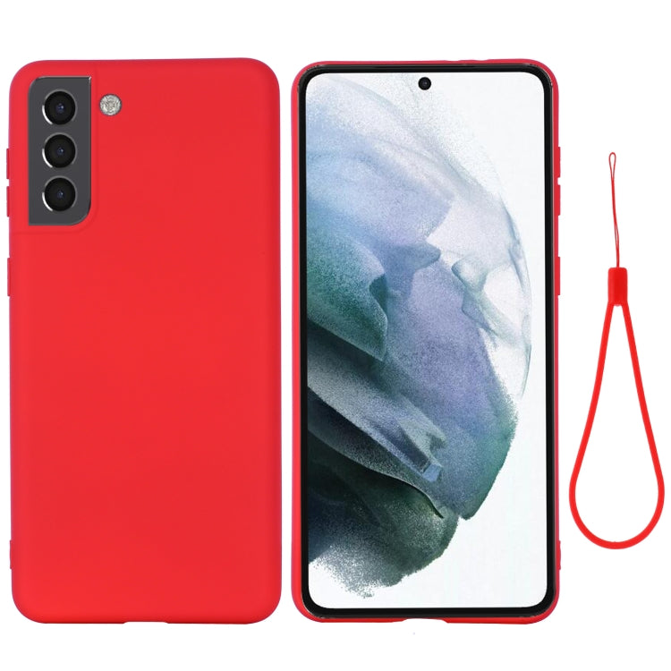 For Samsung Galaxy S22 5G Pure Color Liquid Silicone Shockproof Full Coverage Phone Case