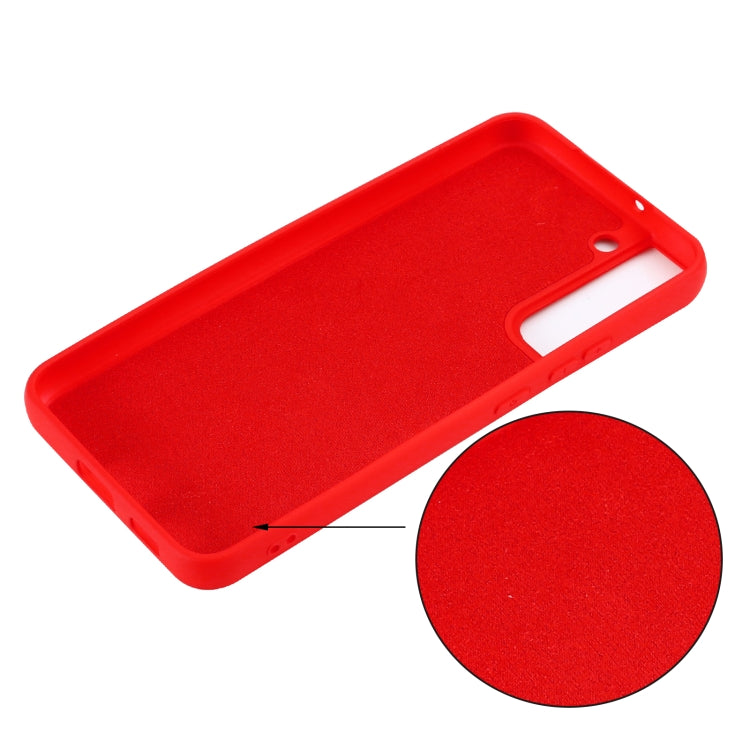 For Samsung Galaxy S22 5G Pure Color Liquid Silicone Shockproof Full Coverage Phone Case