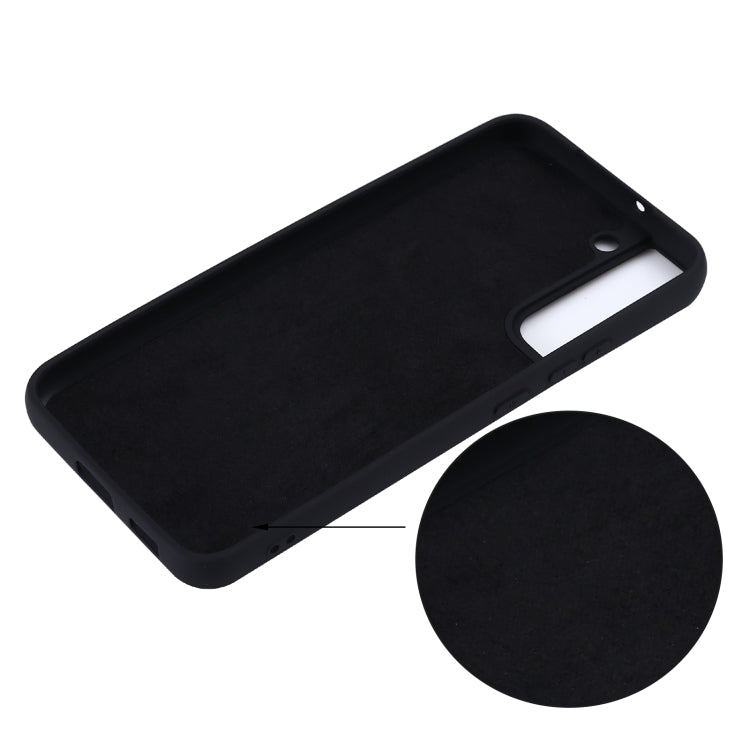 For Samsung Galaxy S22 5G Pure Color Liquid Silicone Shockproof Full Coverage Phone Case