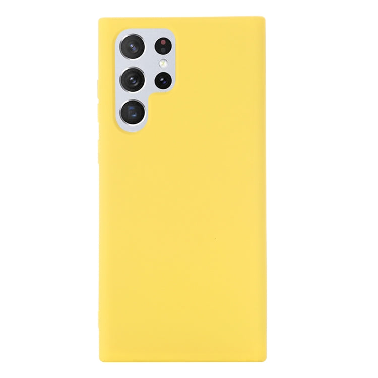 For Samsung Galaxy S22 Ultra 5G Pure Color Liquid Silicone Shockproof Full Coverage Phone Case