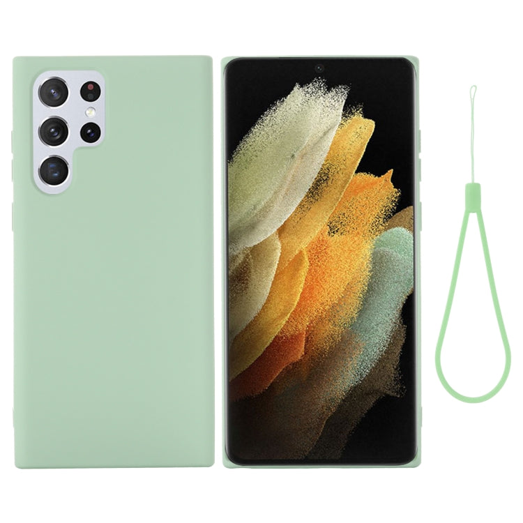 For Samsung Galaxy S22 Ultra 5G Pure Color Liquid Silicone Shockproof Full Coverage Phone Case
