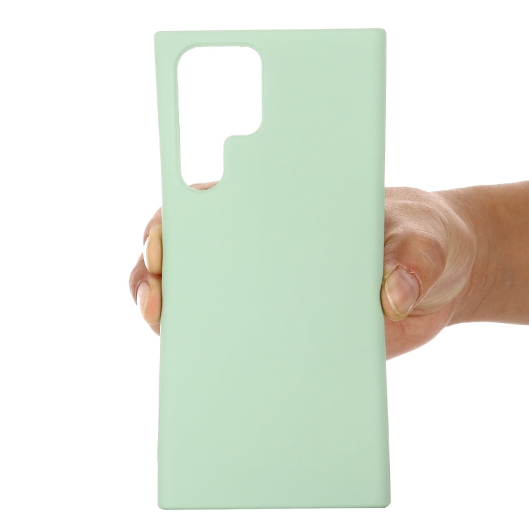 For Samsung Galaxy S22 Ultra 5G Pure Color Liquid Silicone Shockproof Full Coverage Phone Case