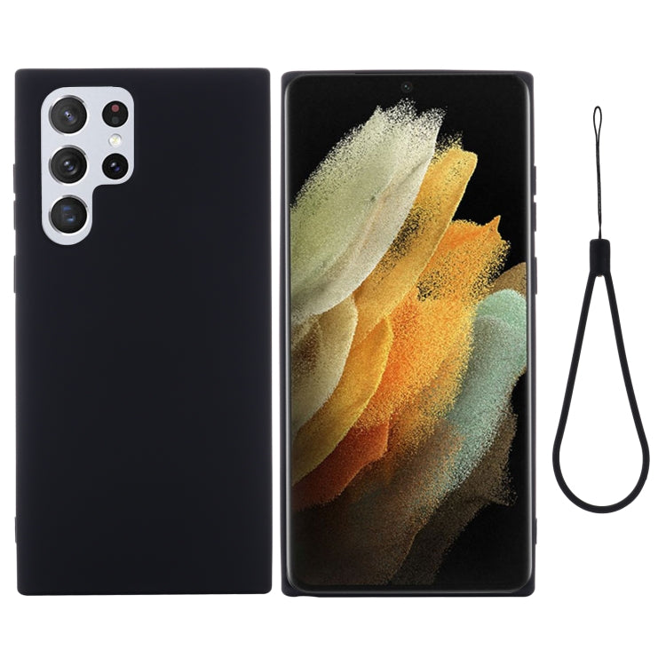 For Samsung Galaxy S22 Ultra 5G Pure Color Liquid Silicone Shockproof Full Coverage Phone Case