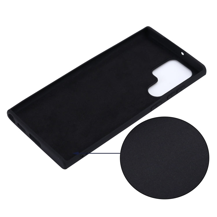 For Samsung Galaxy S22 Ultra 5G Pure Color Liquid Silicone Shockproof Full Coverage Phone Case