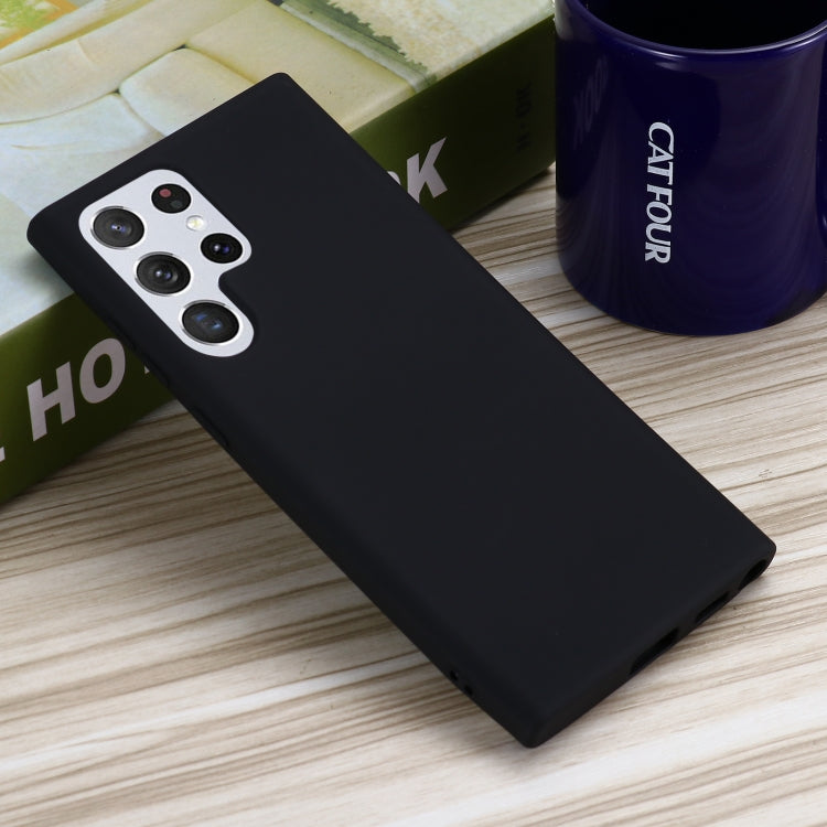 For Samsung Galaxy S22 Ultra 5G Pure Color Liquid Silicone Shockproof Full Coverage Phone Case
