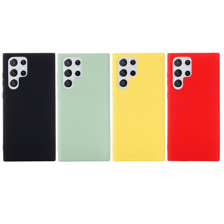 For Samsung Galaxy S22 Ultra 5G Pure Color Liquid Silicone Shockproof Full Coverage Phone Case