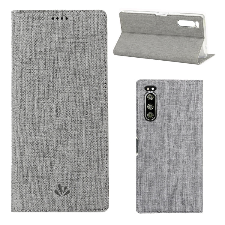 For Sony Xperia 5 ViLi Shockproof TPU + PU Horizontal Flip Protective Case with Card Slot & Holder