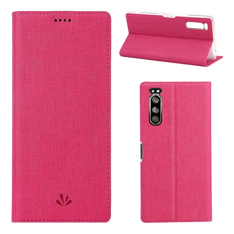 For Sony Xperia 5 ViLi Shockproof TPU + PU Horizontal Flip Protective Case with Card Slot & Holder