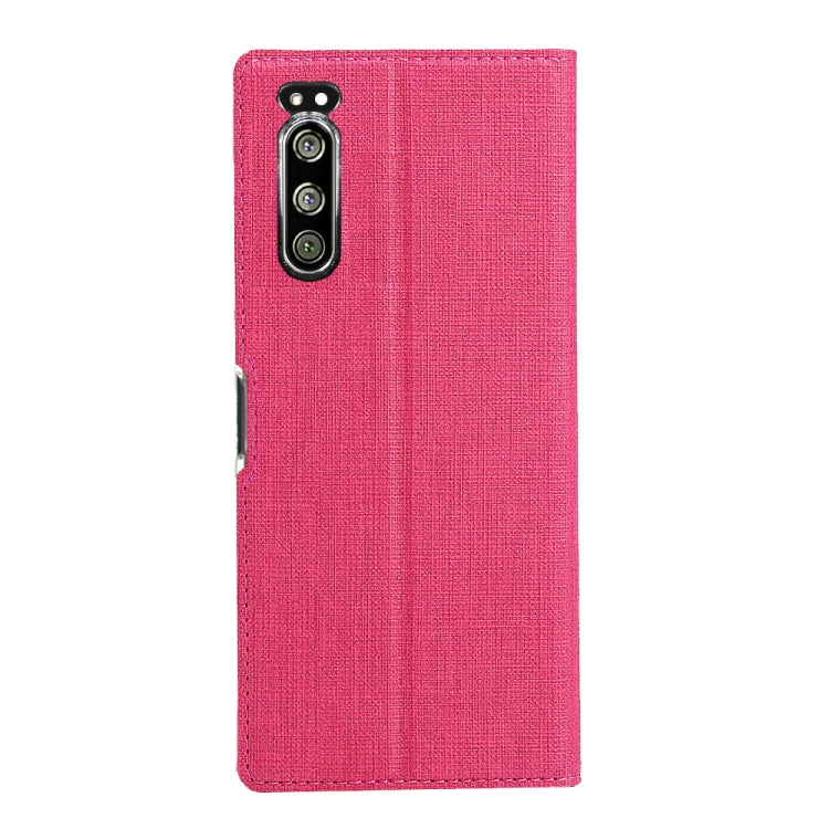 For Sony Xperia 5 ViLi Shockproof TPU + PU Horizontal Flip Protective Case with Card Slot & Holder