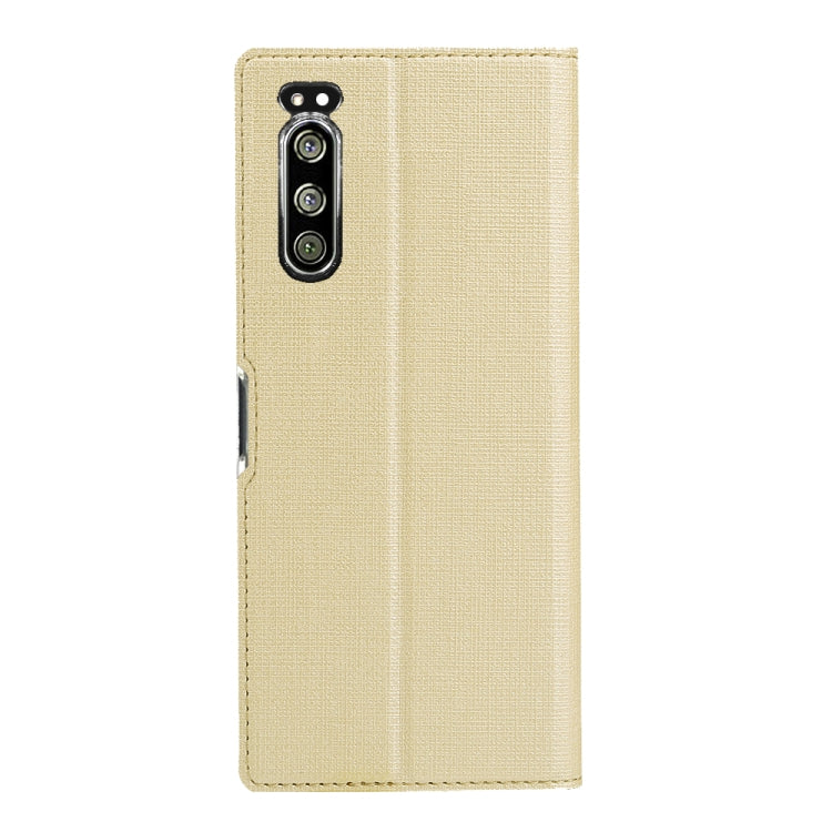 For Sony Xperia 5 ViLi Shockproof TPU + PU Horizontal Flip Protective Case with Card Slot & Holder