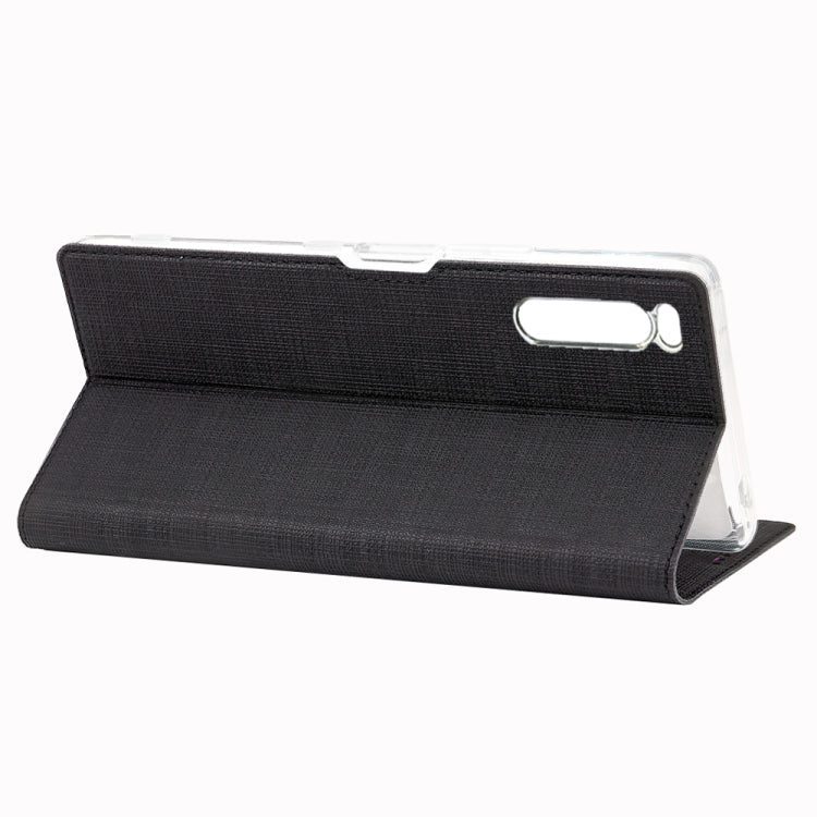 For Sony Xperia 5 ViLi Shockproof TPU + PU Horizontal Flip Protective Case with Card Slot & Holder