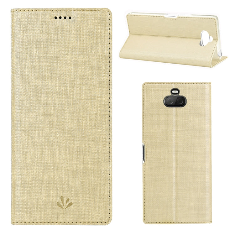 For Sony Xperia 8 ViLi Shockproof TPU + PU Horizontal Flip Protective Case with Card Slot & Holder