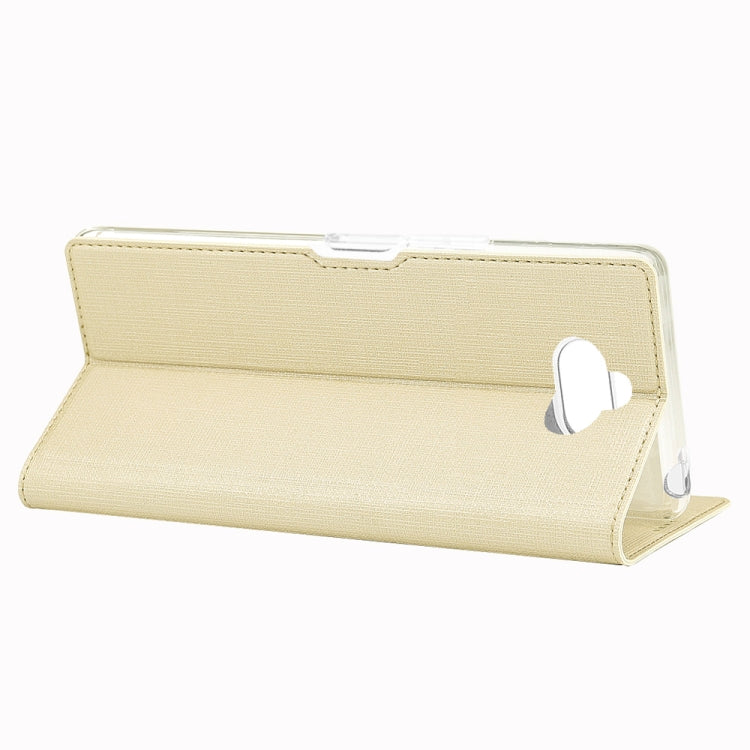 For Sony Xperia 8 ViLi Shockproof TPU + PU Horizontal Flip Protective Case with Card Slot & Holder