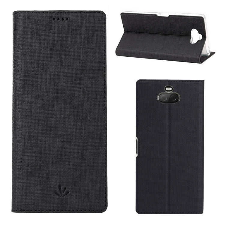 For Sony Xperia 8 ViLi Shockproof TPU + PU Horizontal Flip Protective Case with Card Slot & Holder