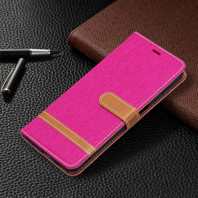 For Samsung Galaxy A13 5G Color Matching Denim Texture Leather Case with Holder & Card Slots & Wallet & Lanyard