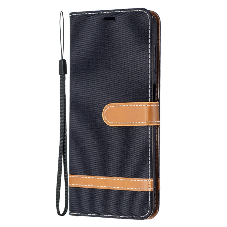 For Samsung Galaxy A13 5G Color Matching Denim Texture Leather Case with Holder & Card Slots & Wallet & Lanyard