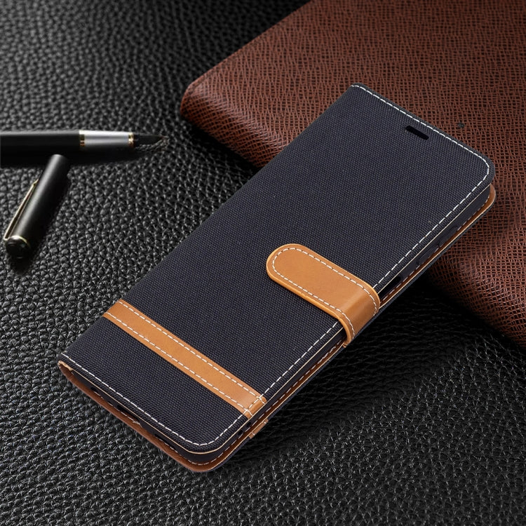 For Samsung Galaxy A13 5G Color Matching Denim Texture Leather Case with Holder & Card Slots & Wallet & Lanyard