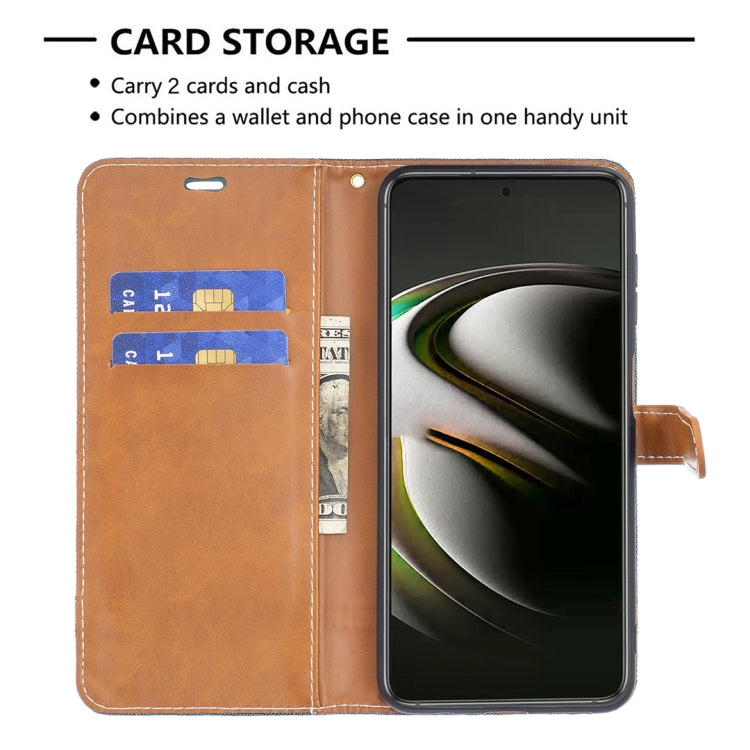 For Samsung Galaxy S22 5G Color Matching Denim Texture Leather Case with Holder & Card Slots & Wallet & Lanyard