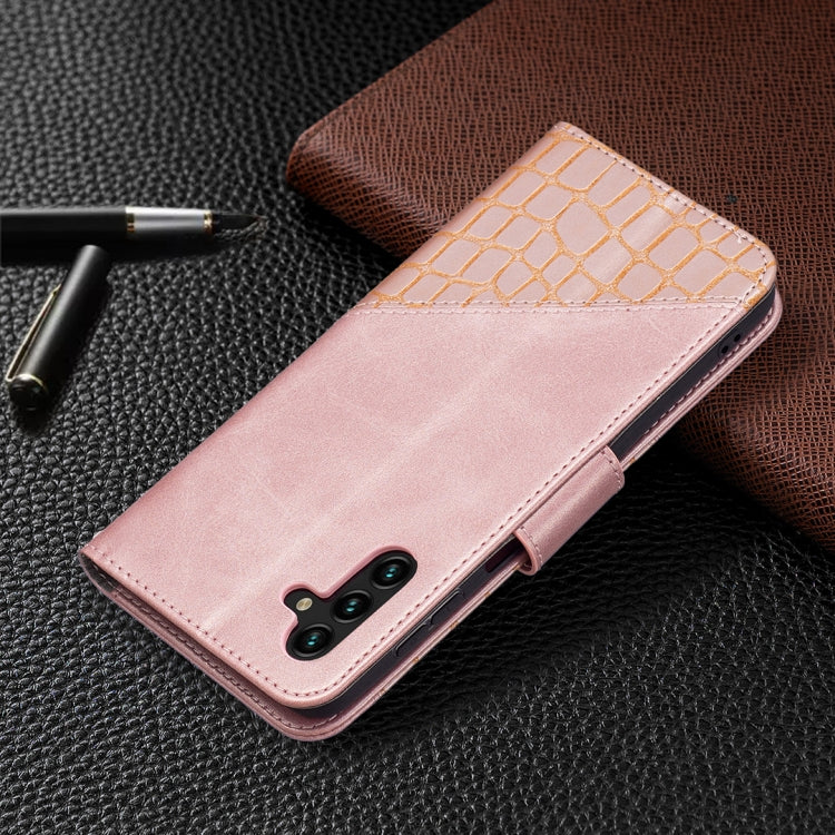 For Samsung Galaxy A13 5G Matching Color Crocodile Texture Leather Phone Case with Holder & Card Slots & Wallet