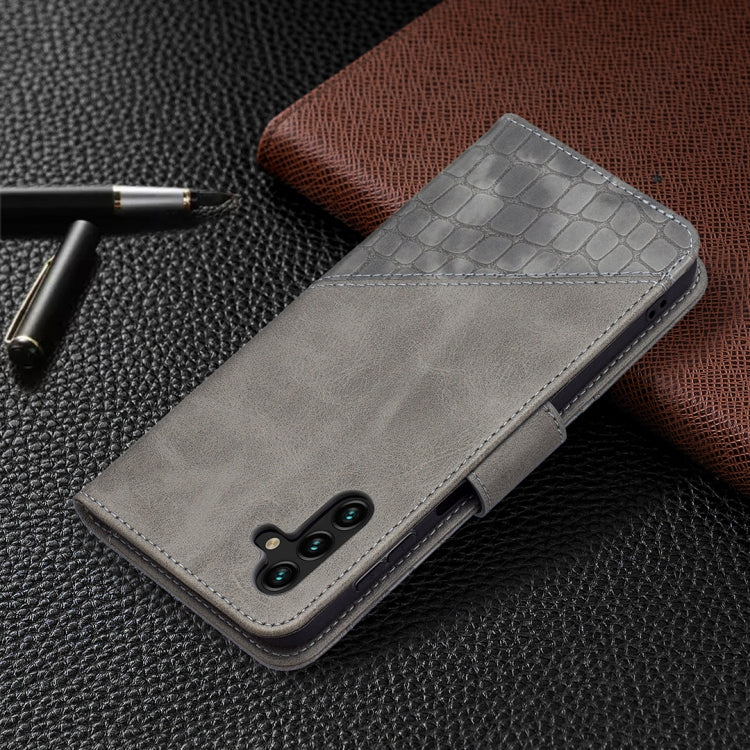 For Samsung Galaxy A13 5G Matching Color Crocodile Texture Leather Phone Case with Holder & Card Slots & Wallet