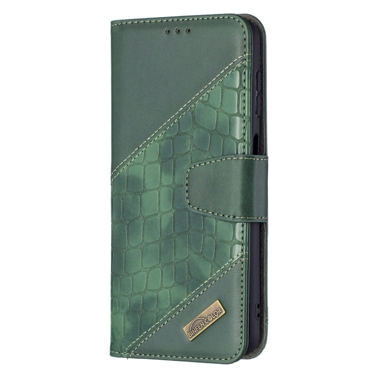 For Samsung Galaxy A13 5G Matching Color Crocodile Texture Leather Phone Case with Holder & Card Slots & Wallet