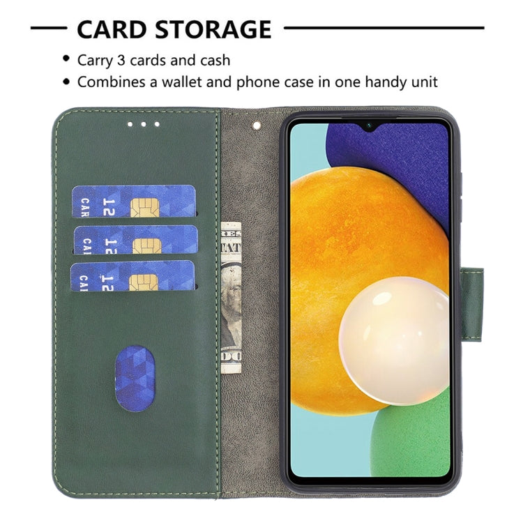 For Samsung Galaxy A13 5G Matching Color Crocodile Texture Leather Phone Case with Holder & Card Slots & Wallet