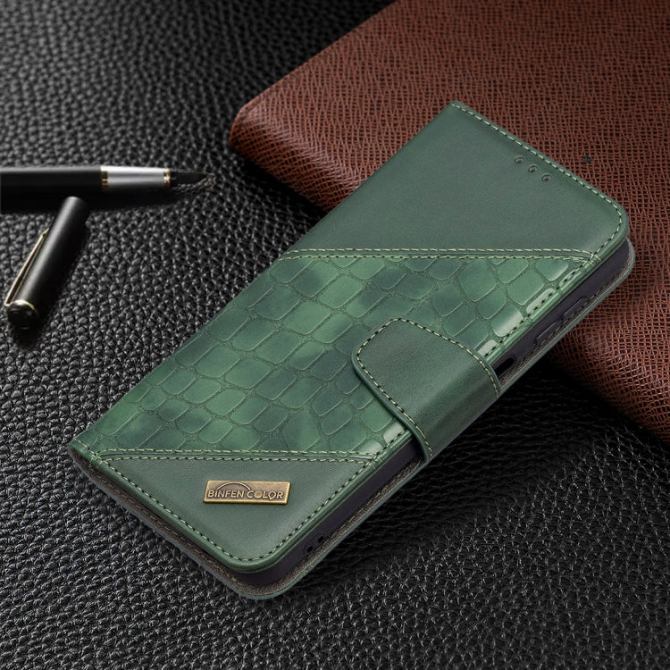 For Samsung Galaxy A13 5G Matching Color Crocodile Texture Leather Phone Case with Holder & Card Slots & Wallet