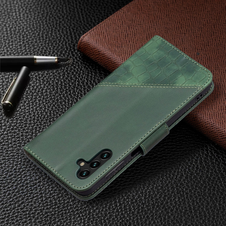 For Samsung Galaxy A13 5G Matching Color Crocodile Texture Leather Phone Case with Holder & Card Slots & Wallet