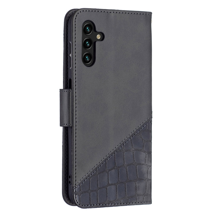For Samsung Galaxy A13 5G Matching Color Crocodile Texture Leather Phone Case with Holder & Card Slots & Wallet