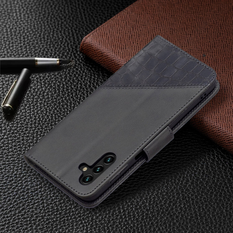 For Samsung Galaxy A13 5G Matching Color Crocodile Texture Leather Phone Case with Holder & Card Slots & Wallet