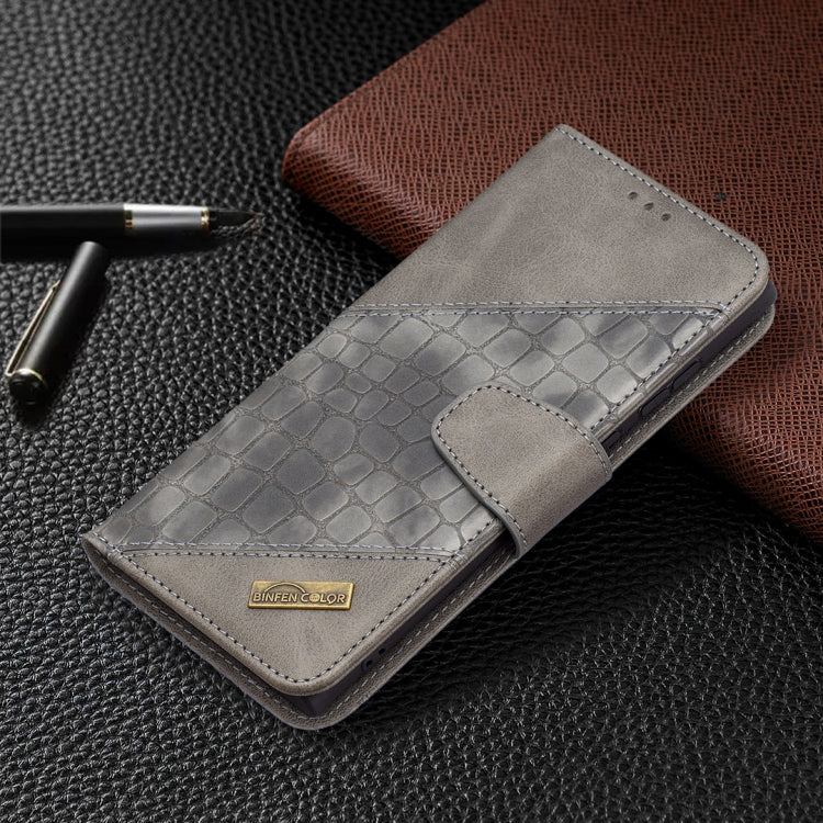 For Samsung Galaxy S22 Ultra 5G Matching Color Crocodile Texture Leather Phone Case with Holder & Card Slots & Wallet