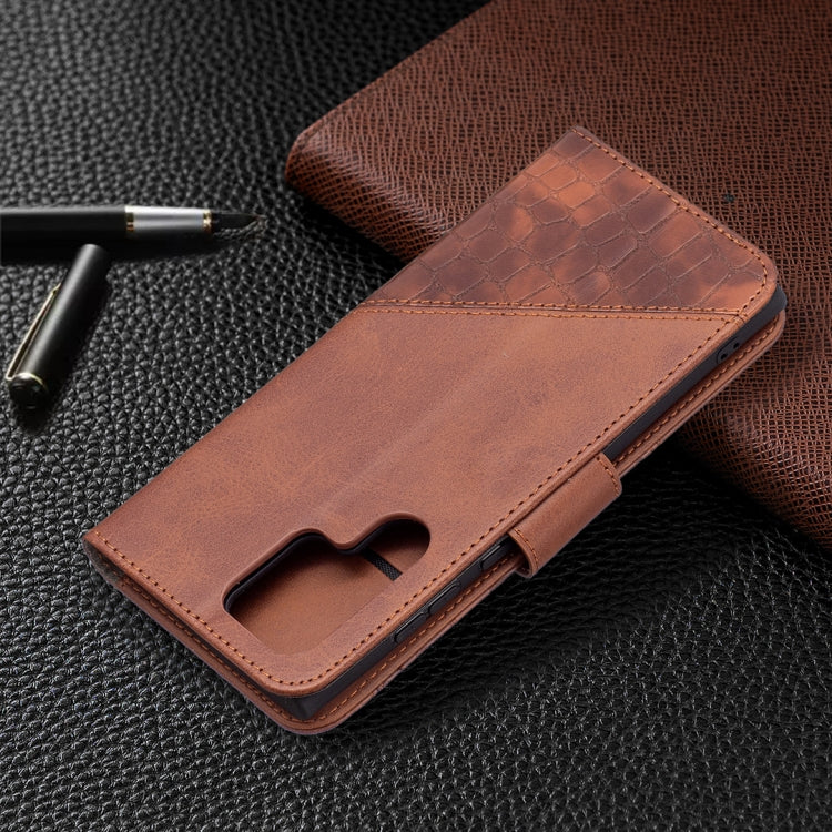 For Samsung Galaxy S22 Ultra 5G Matching Color Crocodile Texture Leather Phone Case with Holder & Card Slots & Wallet