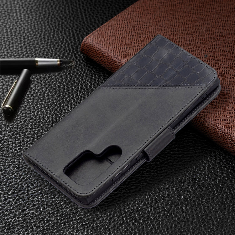 For Samsung Galaxy S22 Ultra 5G Matching Color Crocodile Texture Leather Phone Case with Holder & Card Slots & Wallet