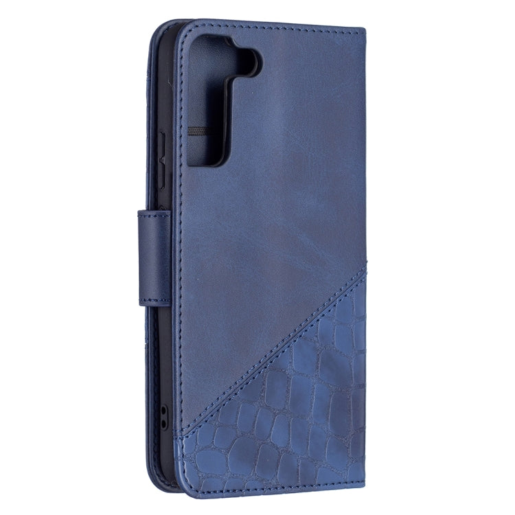 For Samsung Galaxy S22+ 5G Matching Color Crocodile Texture Leather Phone Case with Holder & Card Slots & Wallet