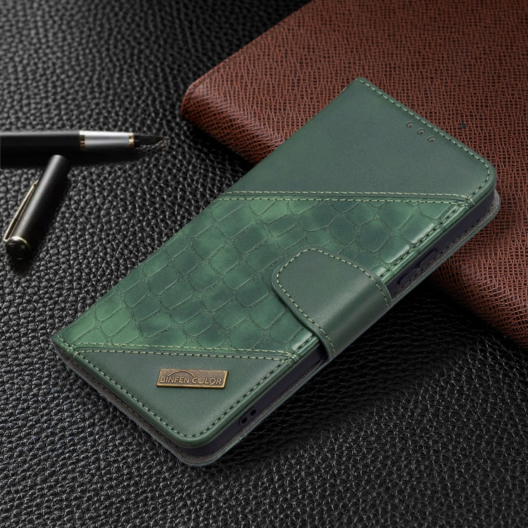 For Samsung Galaxy S22+ 5G Matching Color Crocodile Texture Leather Phone Case with Holder & Card Slots & Wallet