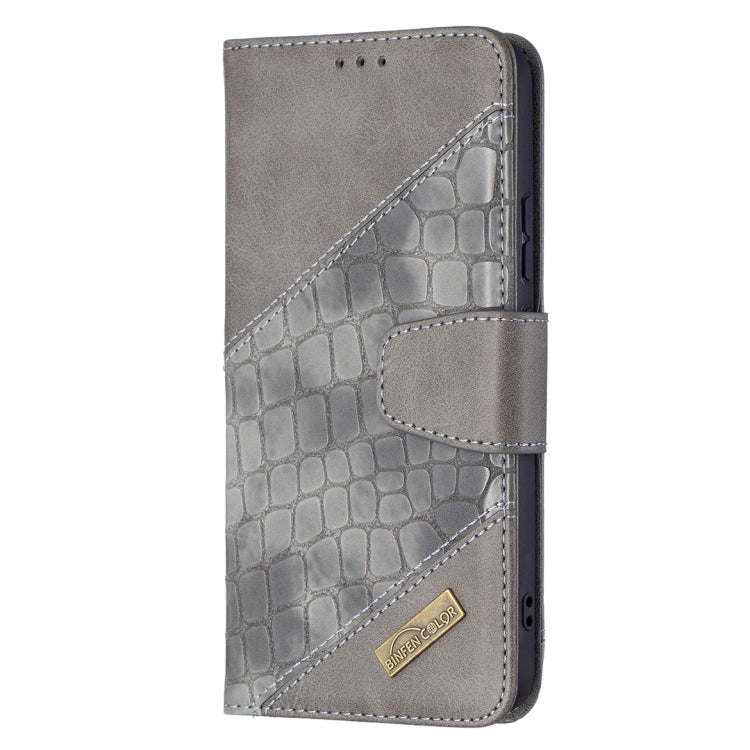 For Samsung Galaxy S22 5G Matching Color Crocodile Texture Leather Phone Case with Holder & Card Slots & Wallet