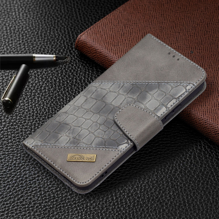 For Samsung Galaxy S22 5G Matching Color Crocodile Texture Leather Phone Case with Holder & Card Slots & Wallet