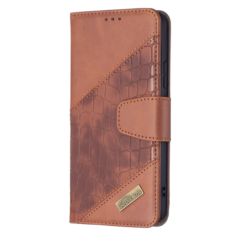 For Samsung Galaxy S22 5G Matching Color Crocodile Texture Leather Phone Case with Holder & Card Slots & Wallet