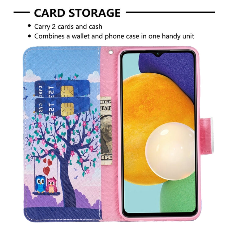 For Samsung Galaxy A13 5G Colored Drawing Pattern Horizontal Flip Phone Leather Case with Holder & Card Slots & Wallet