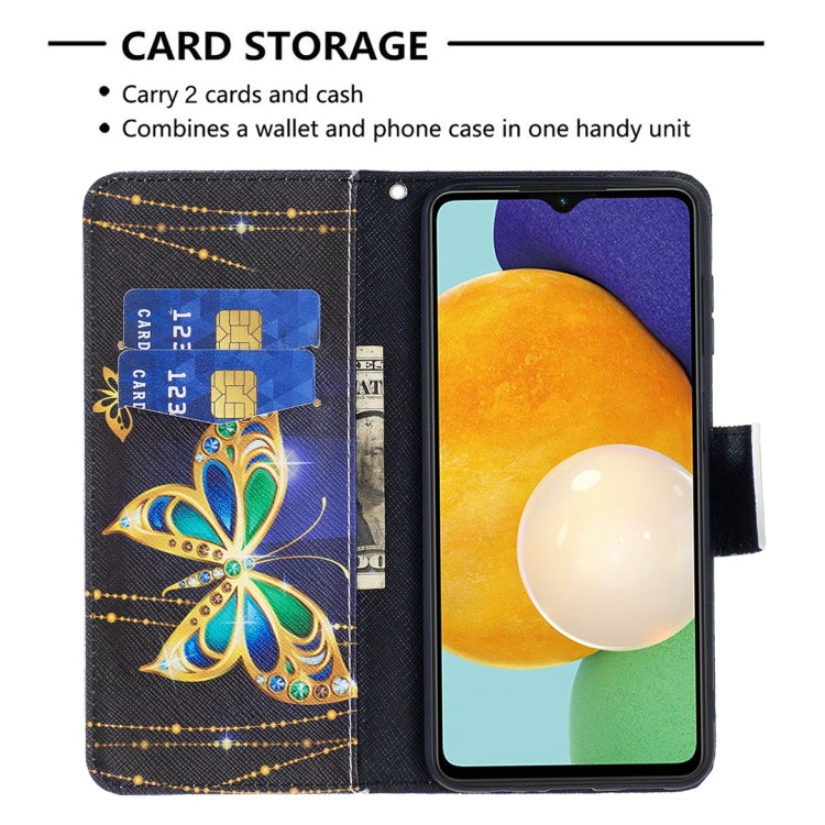 For Samsung Galaxy A13 5G Colored Drawing Pattern Horizontal Flip Phone Leather Case with Holder & Card Slots & Wallet